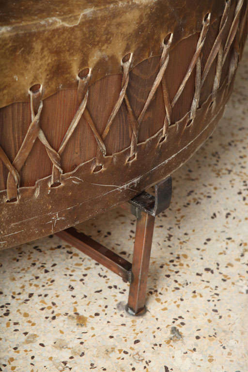 copper drum table