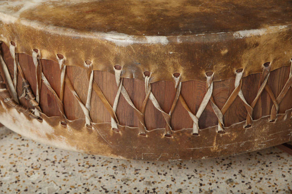 copper drum coffee table