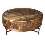Giant Drum Table on Copper Frame