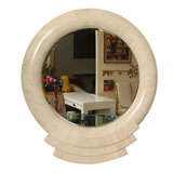 Stunning Lacquered Goatskin Mirror Stunning Lacquered Goatskin Mirror