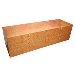 Giovanni Offredi for Saporiti / Birdseye Maple Sideboard, Italy 1970s 10
