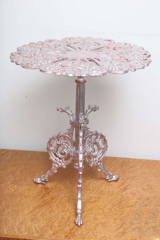 1940s Silver Leaves Wrought Iron Tables