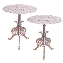 1940s Silver Leaves Wrought Iron Tables