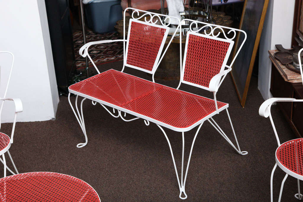 1950s Wrought Iron Patio Set at 1stDibs 1950's wrought iron patio