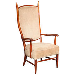 Style of Paolo Buffa High Back Armchair