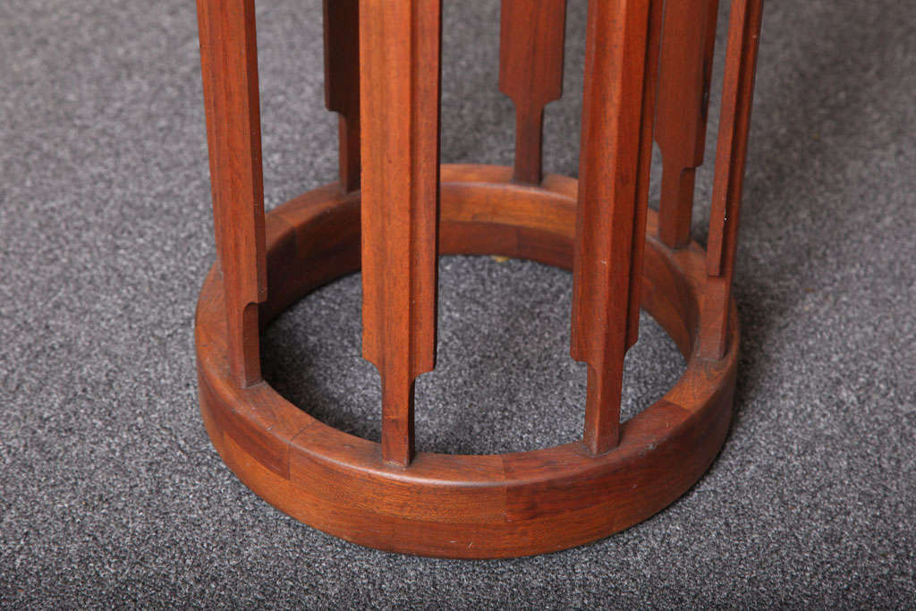 Mid-20th Century Unique Crafted Tall Teak Pedestal Stand