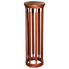 Vintage Unique Crafted Tall Teak Pedestal Stand