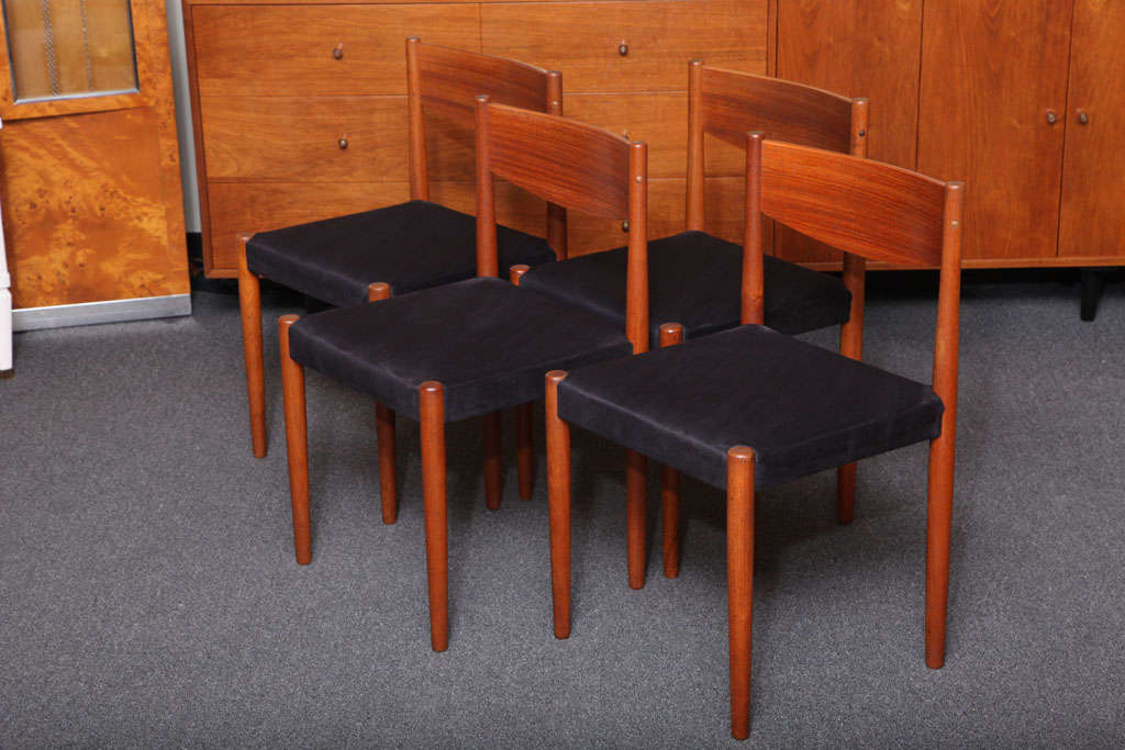 Scandinavian Modern Eight Poul Volther Danish Teak Dining Chairs Frem Rojle