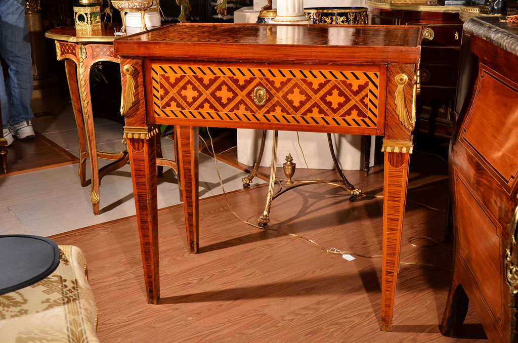 Important French 19th c steel safe Louis XVI design