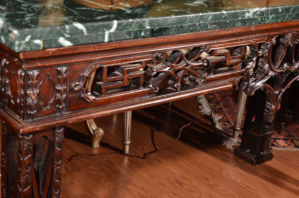 19th Century 19th C Chinese Chippendale Console