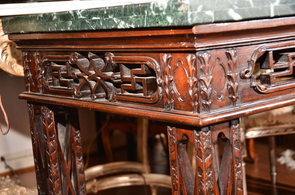19th C Chinese Chippendale Console 2