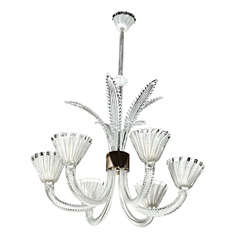 "French Hunting Horn" Chandelier by Barovier