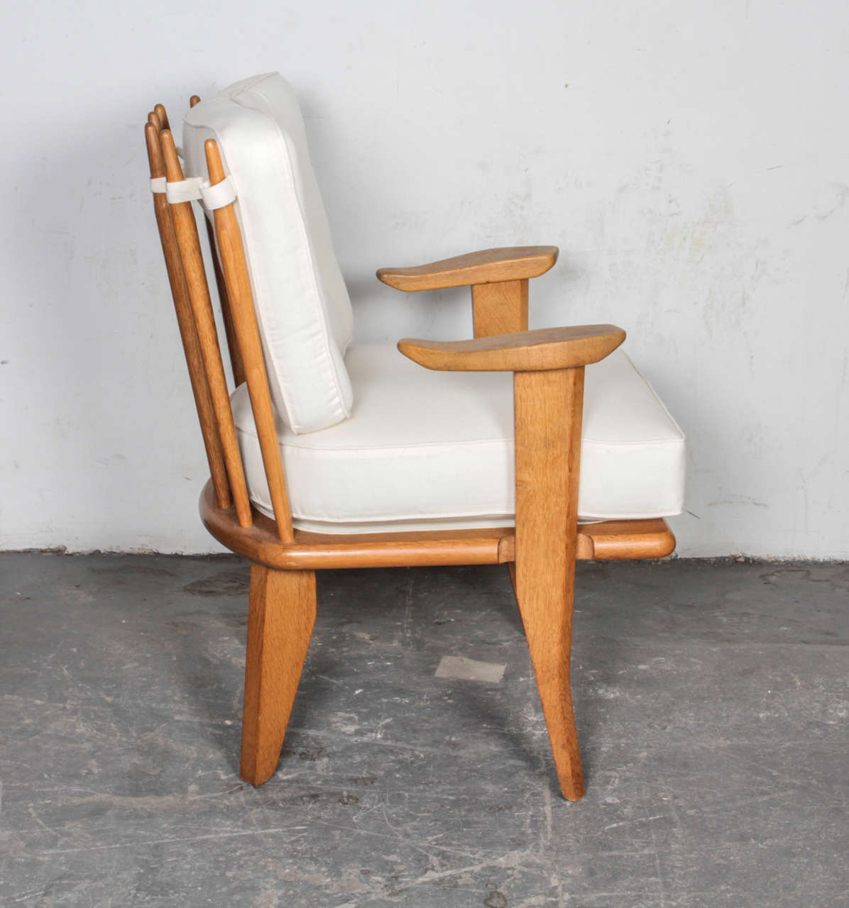 Rustic Pair of Chairs by Guillerme Et Chambron, 1950's For Sale