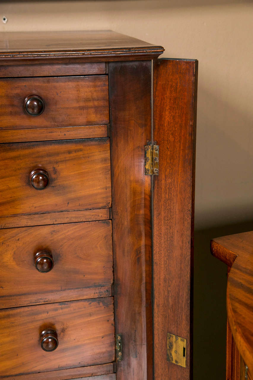 19th Century 19th c. Mahogany Wellington Chest with 7 Graduated Drawers