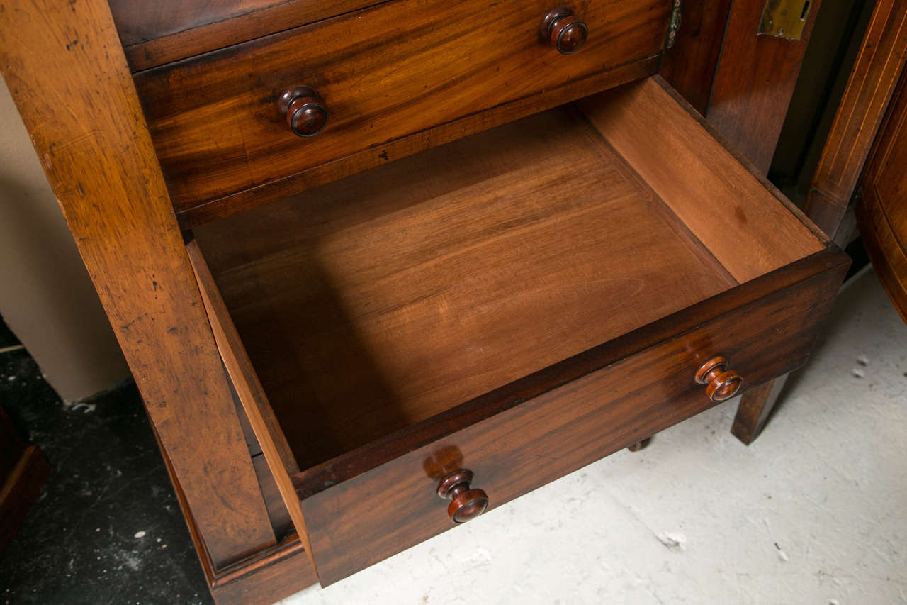 19th c. Mahogany Wellington Chest with 7 Graduated Drawers 2