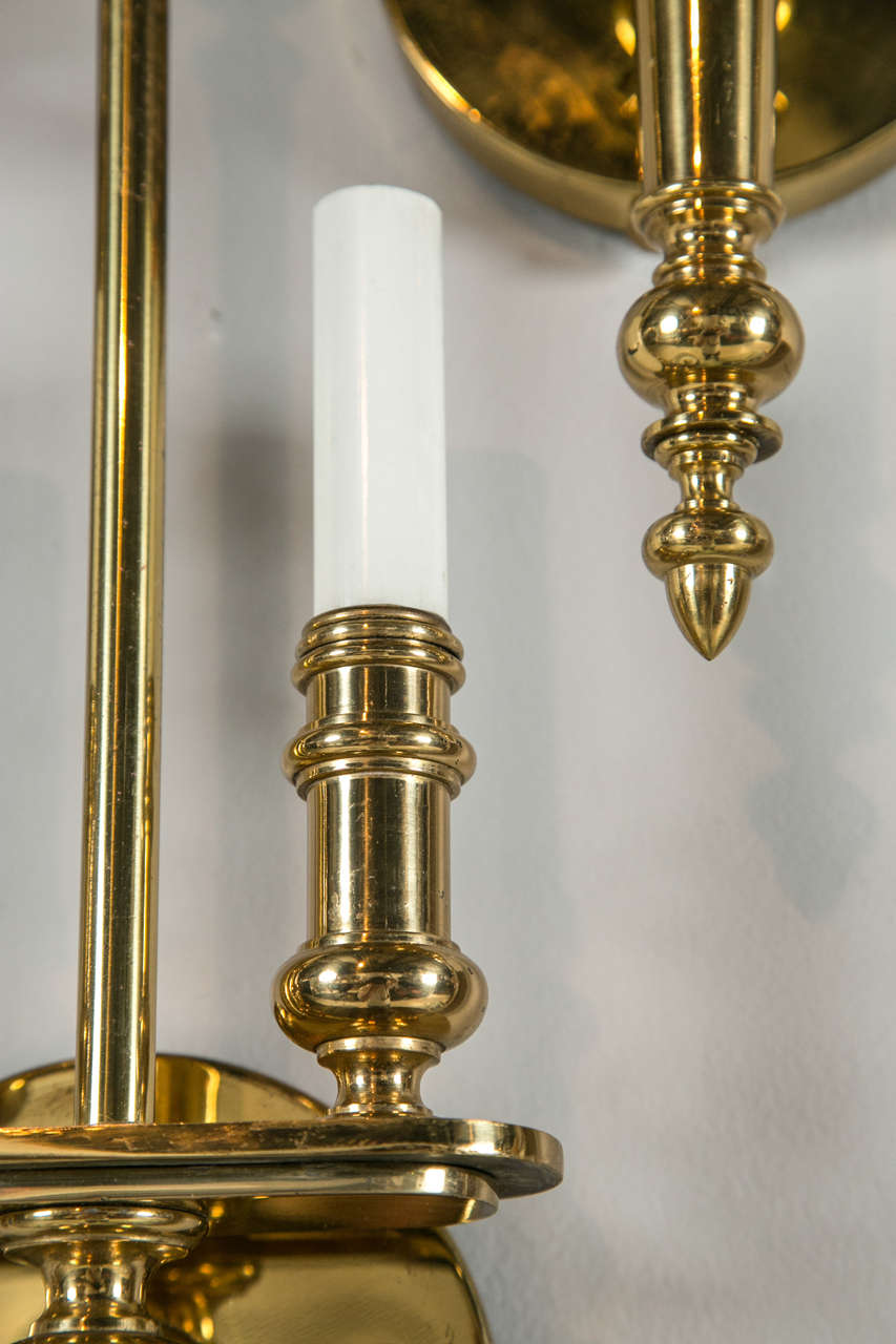 Pair of Brass Sconces with Acorn Final Detail 1