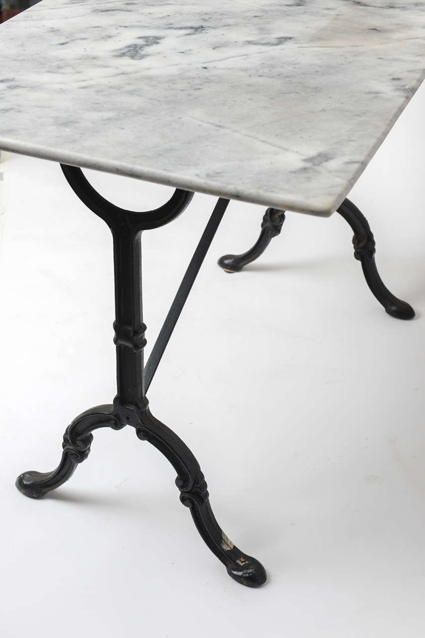 French Marble-Top Bistro Table 1