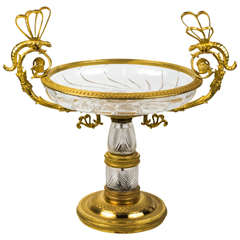 Crystal and bronze center of table