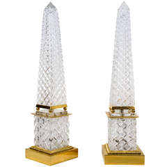 Pair of Crystal Obelisks