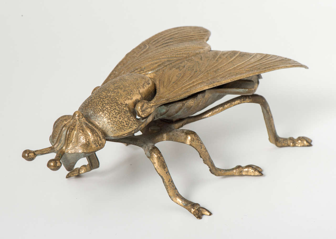 Gilt Metal Ashtray in the Shape of a Bee 2