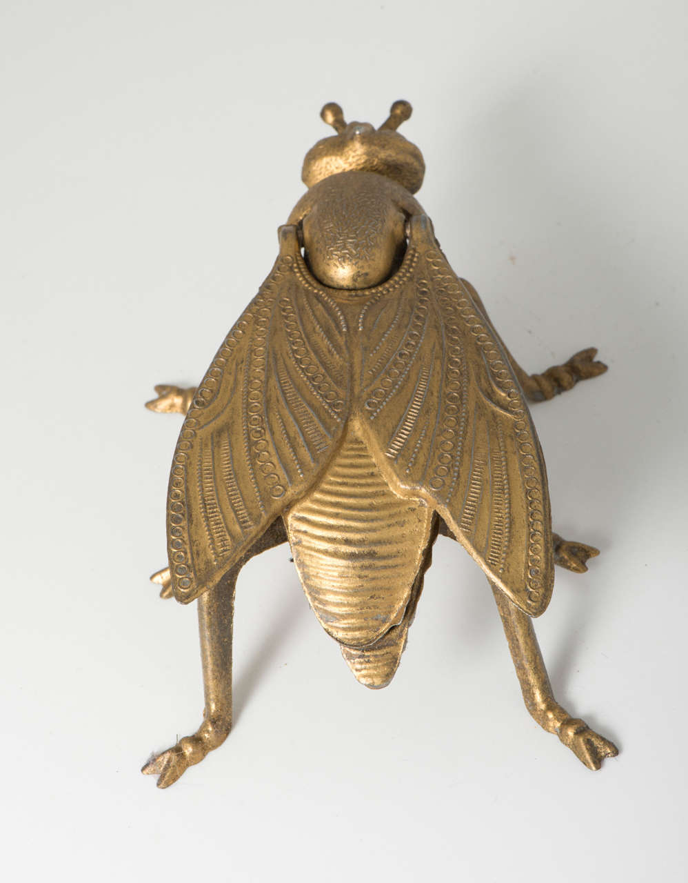 Late 20th Century Gilt Metal Ashtray in the Shape of a Bee
