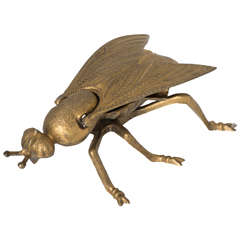 Gilt Metal Ashtray in the Shape of a Bee