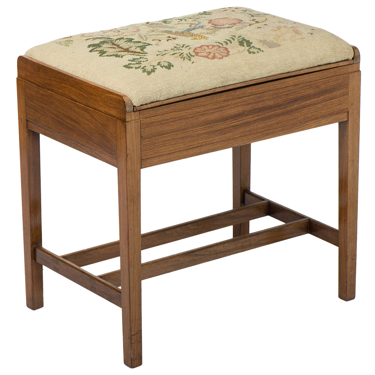 Edward Barnsley Walnut piano stool, England circa 1949 For Sale at 1stdibs