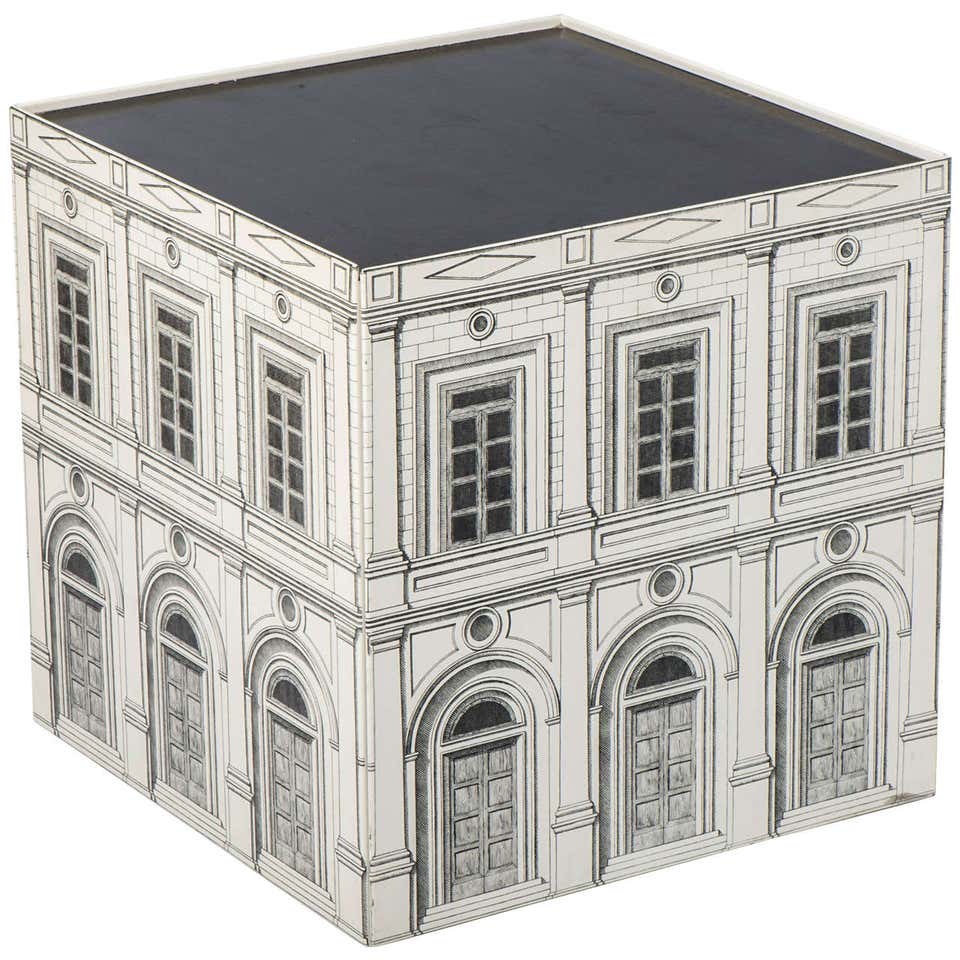 Atelier Fornasetti Cube “Architettura” Occasional Table at 1stDibs