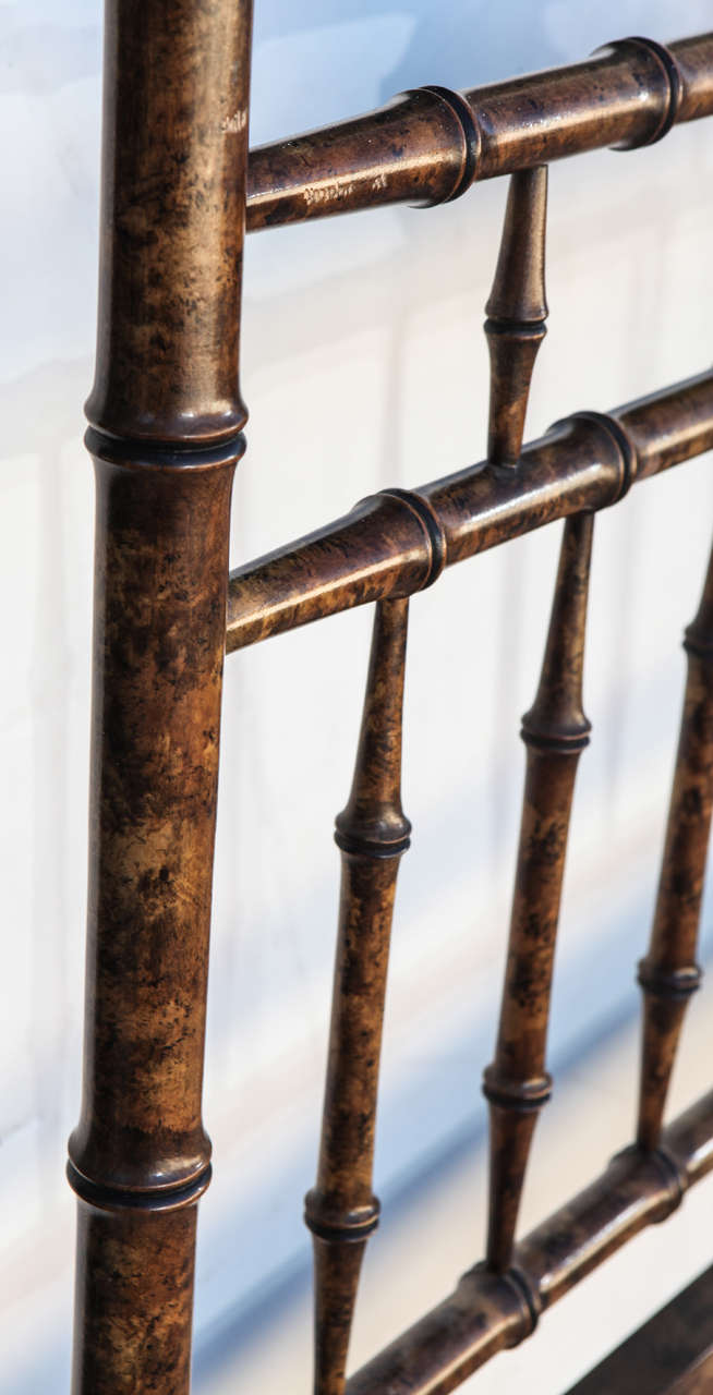 Hollywood Regency Chinoiserie Faux Bamboo Headboard For Sale at 1stDibs