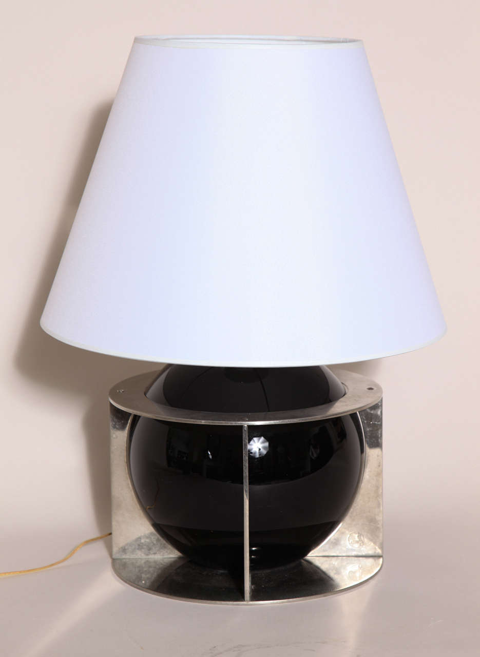 French Boris Jean Lacroix Art Deco Table Lamp For Sale