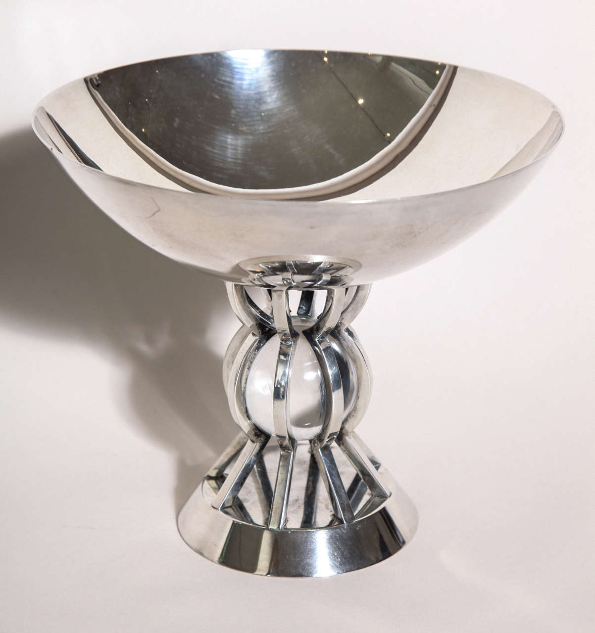 Jean Puiforcat Rare French Art Deco Sterling Silver Coupe In Excellent Condition For Sale In New York, NY