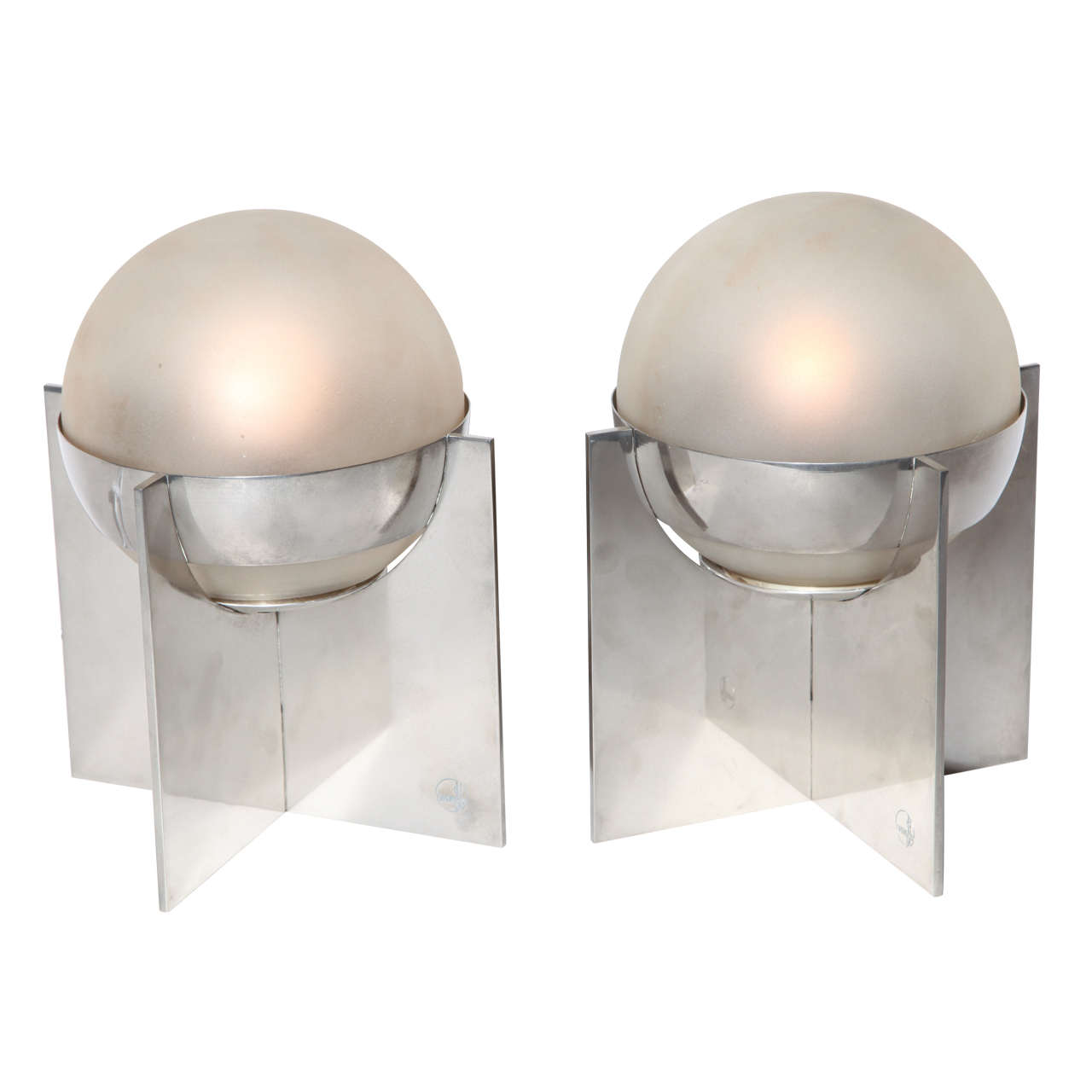 Boris Jean Lacroix, Paar Art-Déco-Tischlampen im Angebot