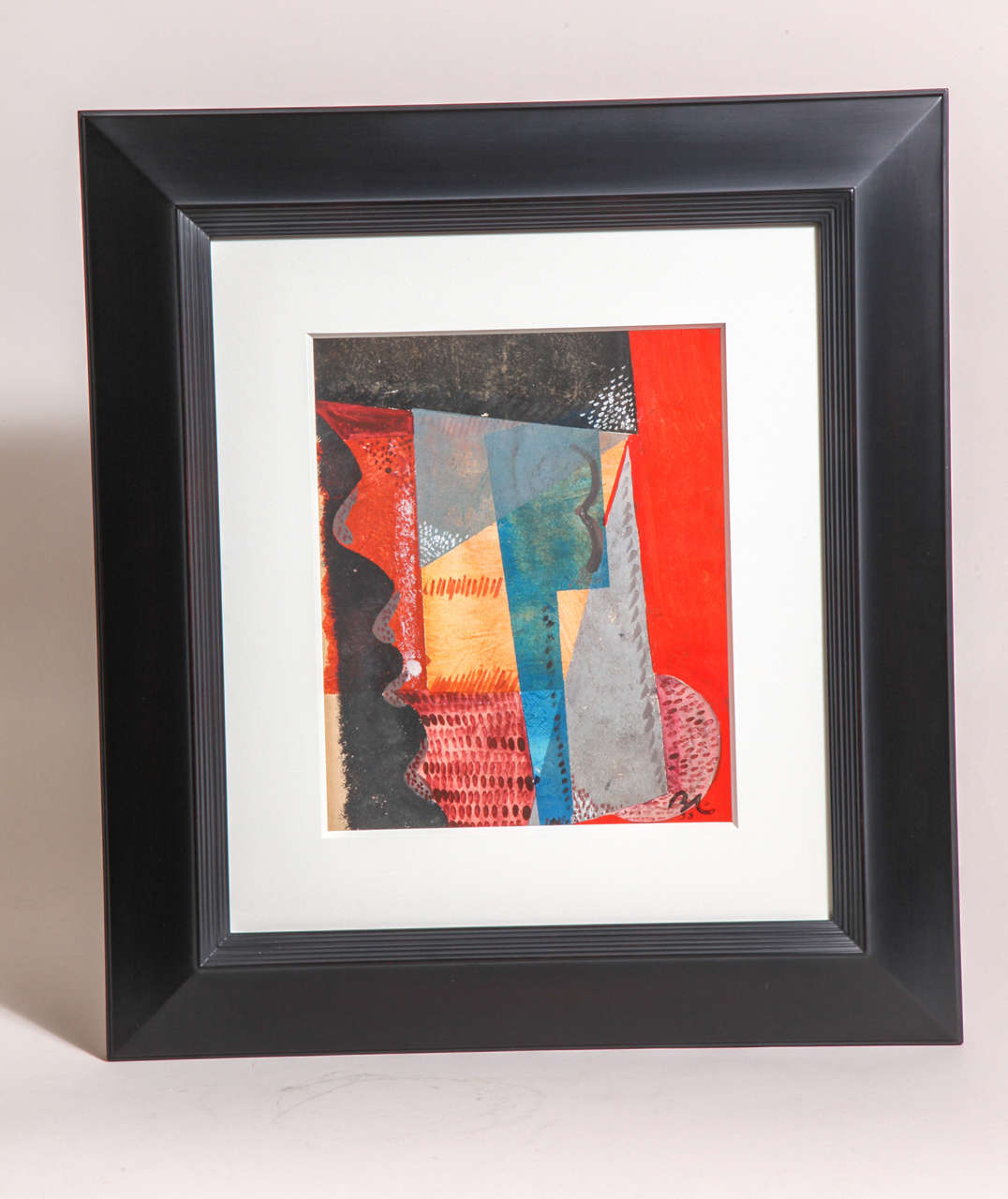 Custom framed with mat and museum glass
With cubist abstract design
Signed BL 33

Measures: Sheet 9 3/8” wide; 11 ½” high
Framed 19 ½” wide; 21 ½” high.