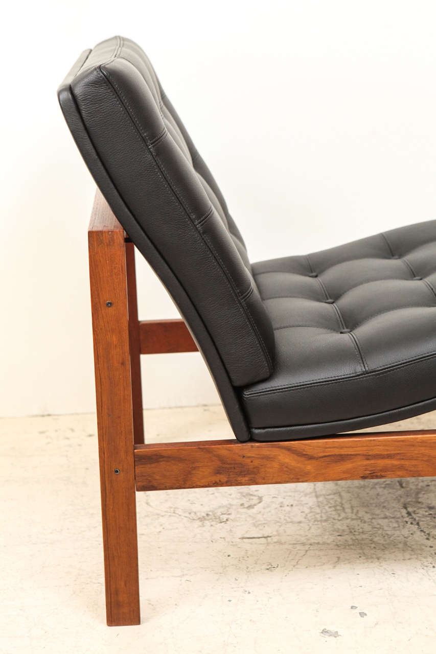 Pair of Armless Lounge Chairs by Ole Gjerløv-Knudsen and Torben Lind In Excellent Condition In Los Angeles, CA