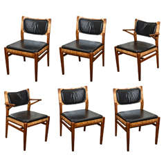 Set of Six Mid-Century Danish Dining Chairs by Erik Worts