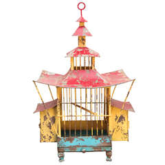 Vintage Chinoiserie Birdcage