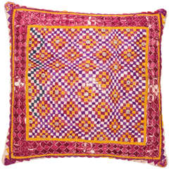 Checkerboard Indian Shisha Textile Pillow