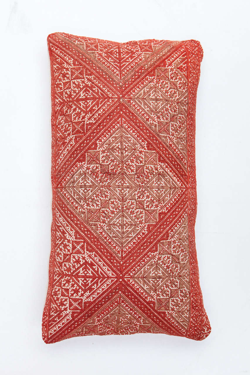 Antique Moroccan Fez Embroidered Pillows (Set of 2) at 1stdibs