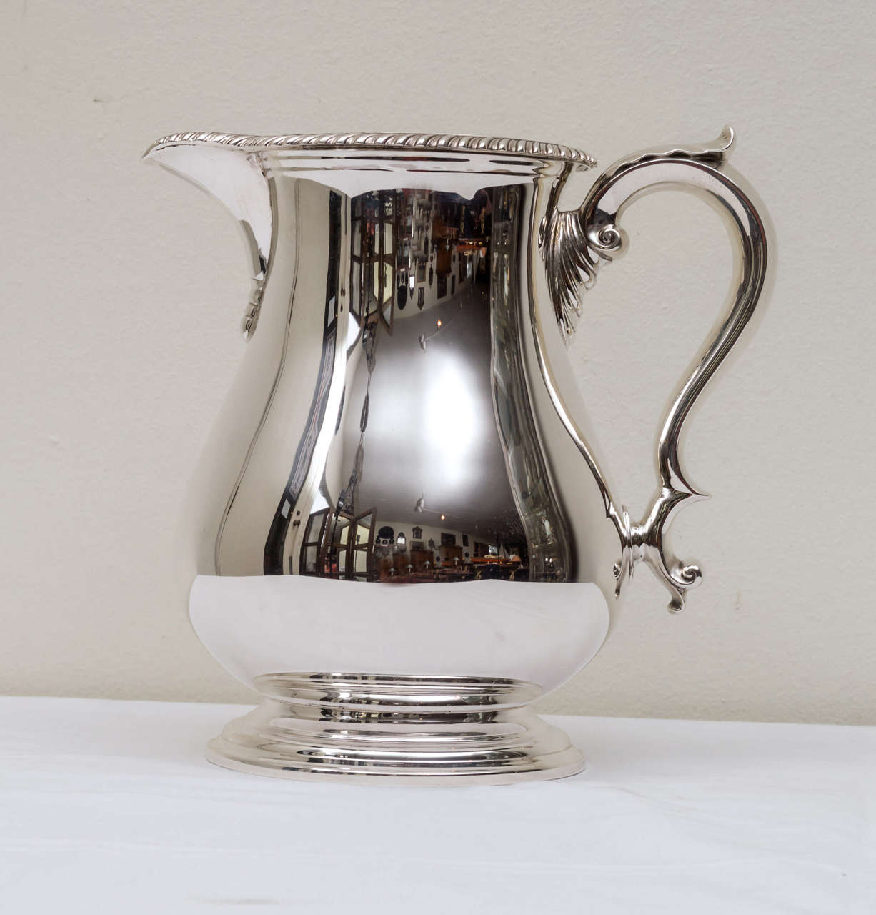 silver water glass