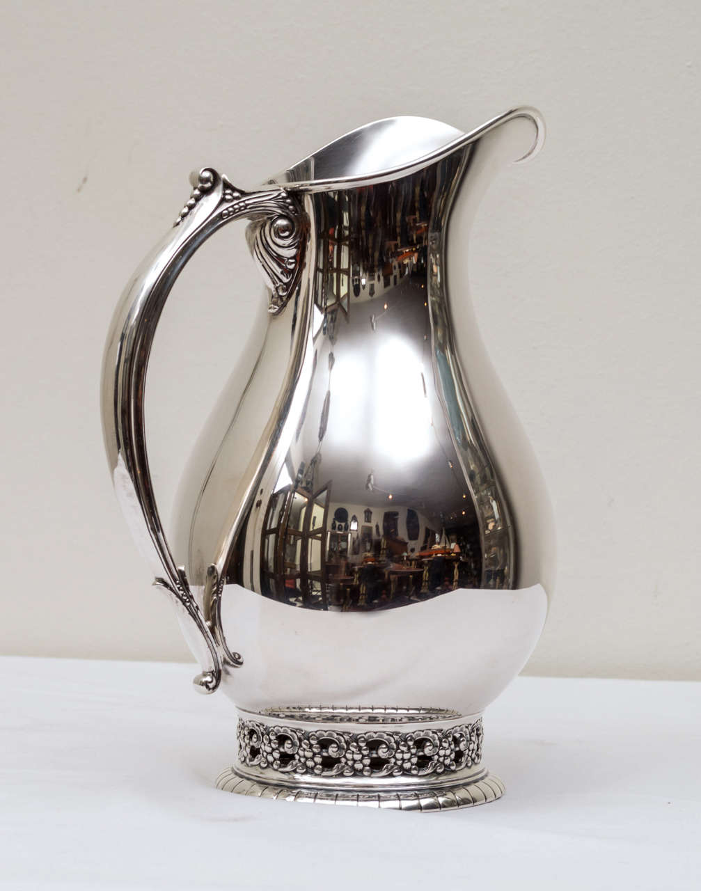 Sterling Silver Water Pitcher by Wallace and Co. at 1stDibs