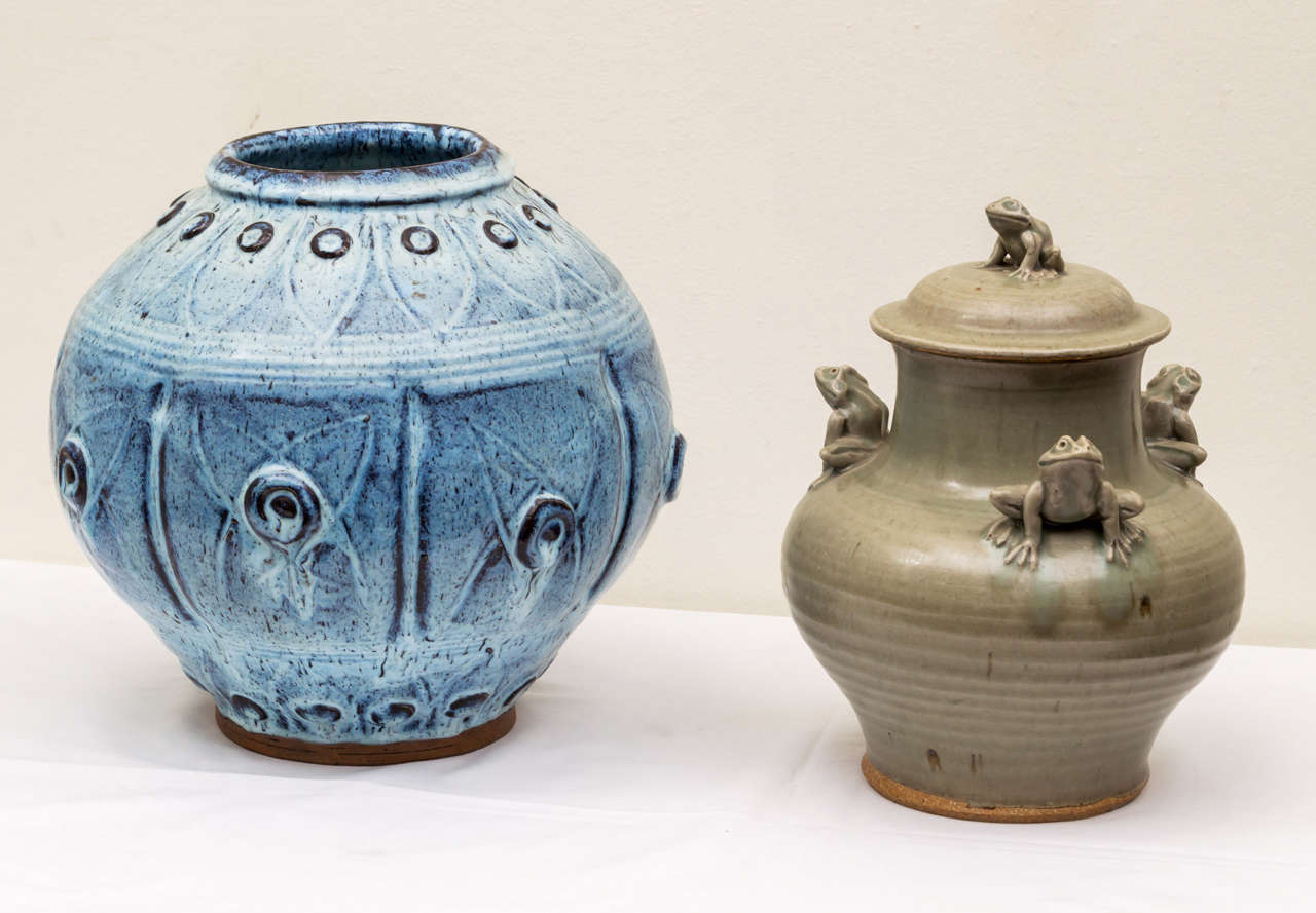 Two Studio Pottery Ceramics by Paz San Quentin Village, California