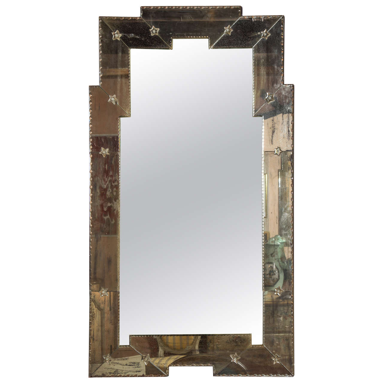 A 20th Century Venetian Style Mirror For Sale