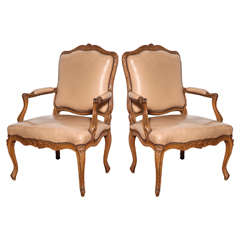 A Pair of Louis XV Carved Beechwood Fauteuils. France c. 1750