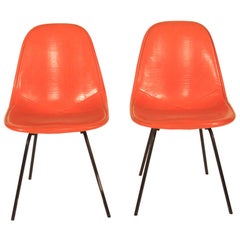 Eames wire back side chairs