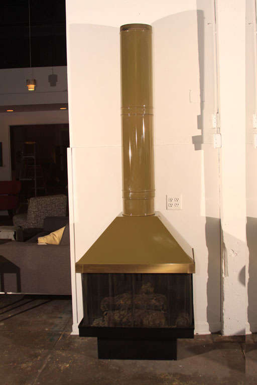 Stylish freestanding Malm gas fireplace.