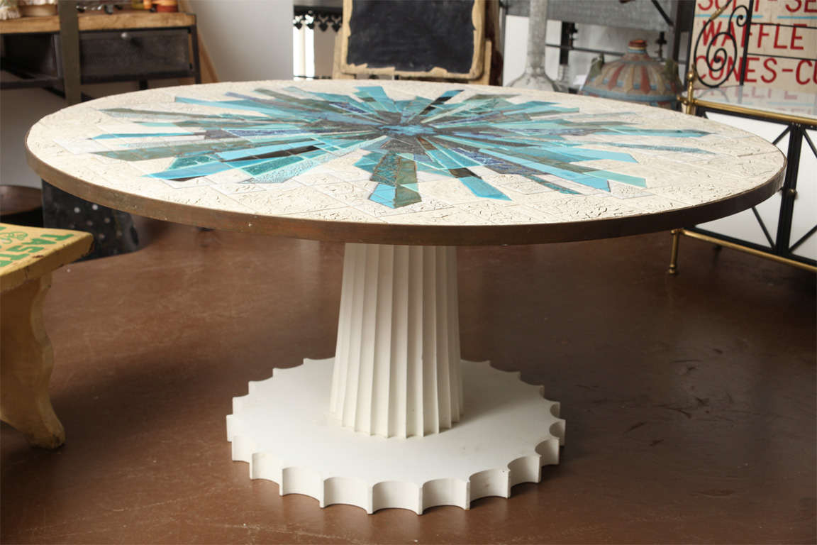 Sunburst Tile Top Table