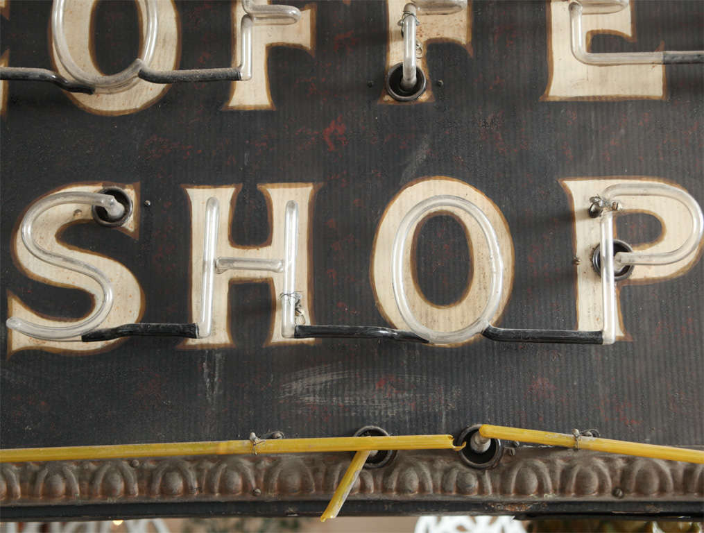 20th Century Large Neon Coffee Shop Sign