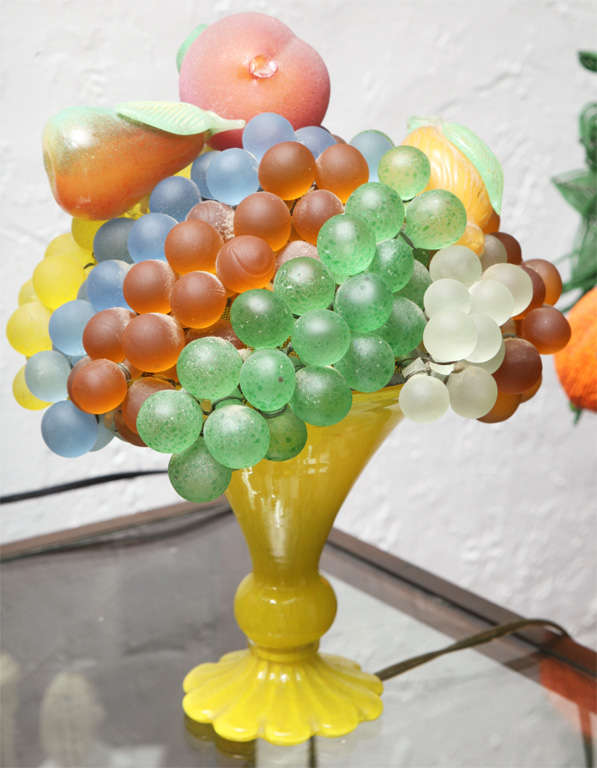 French Glass "Fruit" Lamp
