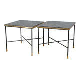 Perfect Pair of Marble Top End Tables