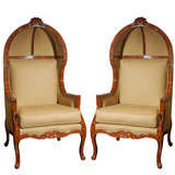 A Pair Of Oversized Canopy Armchairs